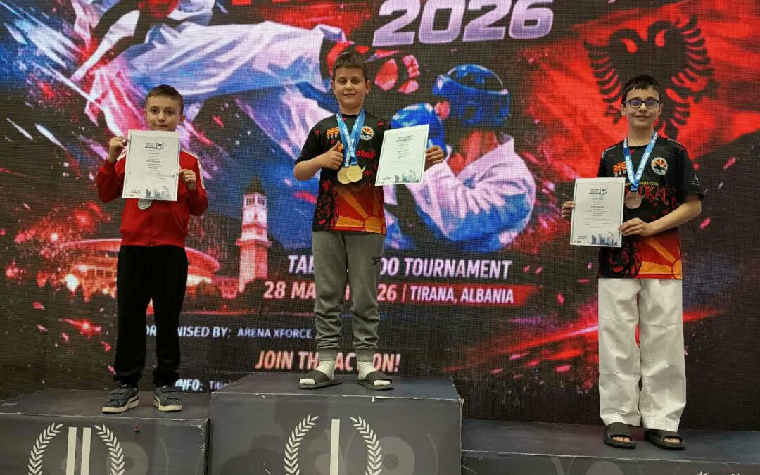 Пролетна жетва на медали од „ТИРАНА ОПЕН 2026” за Македонската традиционална таеквондо федерација